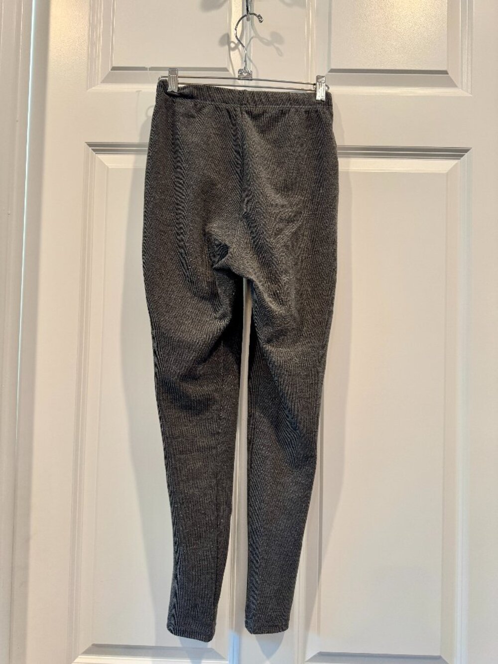 Pamela McCoy Dark Gray Ribbed Front Seam Leggings XS NWOT